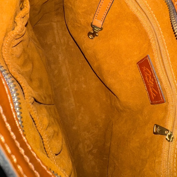 Patricia Nash Riot Leather Tote Signature Map Brown Shoulder Handbag, EUC - Picture 3 of 3